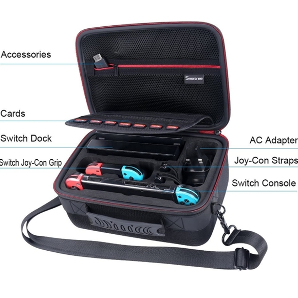 Smatree Carrying Case N500 for Nintendo Switch, Hard Shell Portable Travel Case - Picture 4 of 10